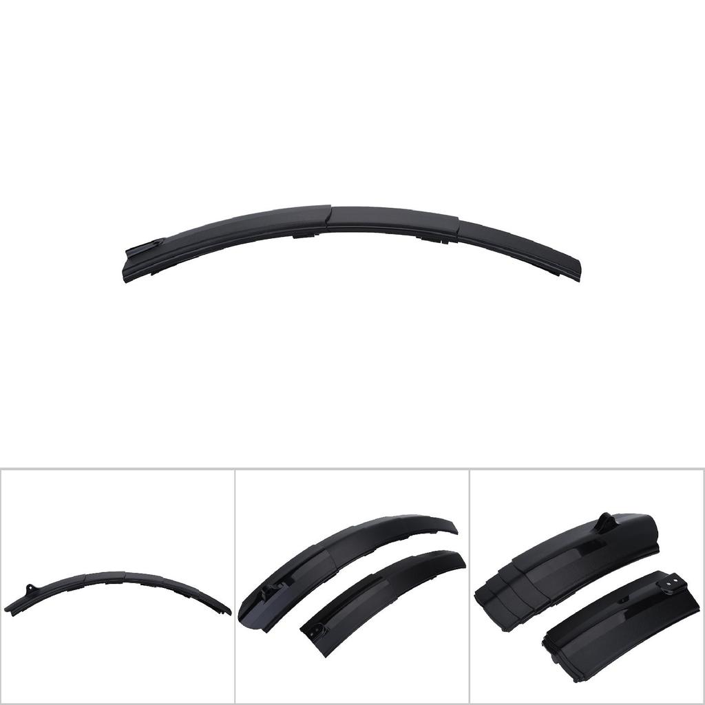 Bicycle Mud Guard Front & Rear Mountain Road Bike Mudguard Tyre  with LED Light Black