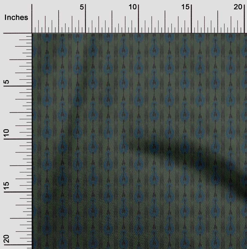 oneOone Cotton Flex Fabric Stripe Ikat Print Fabric By The Yard 40 Inch Wide