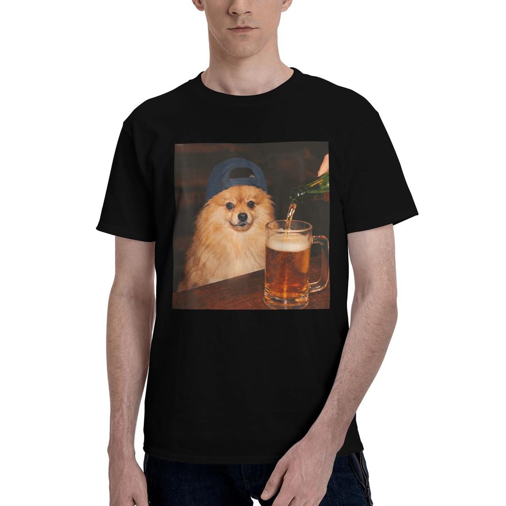Border Collie Drinking Beer Funny Dog Meme Tee Shirt for Unisex Unisex Printed T Shirts 100 Cotton Clothing