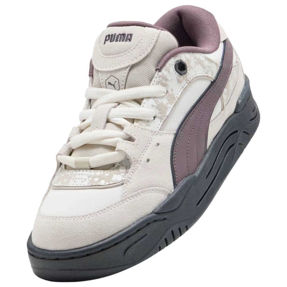 Puma 180 Comfortable Versatile Durable Low-Top Skate Shoes Unisex Sneakers Beige Purple 403230-02