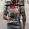 Llega Camiseta de Hombre Lemans Coche Patrón Vintage Camisetas Verano Oversize Casual Camisetas Manga Corta Hombre Ropa Hombre