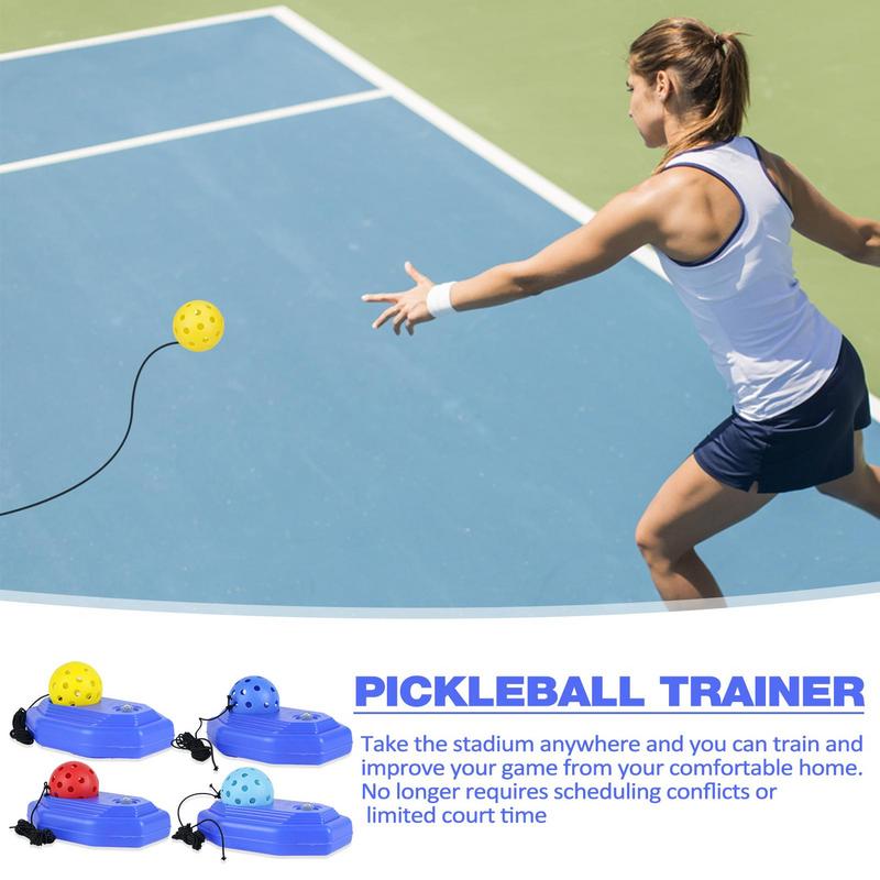 Pickle Ball Training Aids Bases With Elastic Rope Ball Professional PickleballPractice Tool Self-Duty Rebound PickleballTrainer