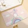 Cute Cartoon Bathroom Bathroom Door  Elderly Pregnant Woman Anti-slip Floor Mat Diatom Mud Water-absorbing Foot Mat