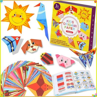 Colored Origami Kit - 54 Unique Designs Origami Paper Suitable for DIY Crafts and Educational Activities, Lifestyle&Animal Theme