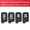 For Toyota Highlander Avalon Camry Rav4 4Runner Tundra Sequoia Kluger Carbon Fiber Car Smart Key Cover Case Keychain