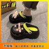Cute bag head cool slippers women's summer wear 2025 new fashionable versatile beach non-slip thick-soled hole shoes