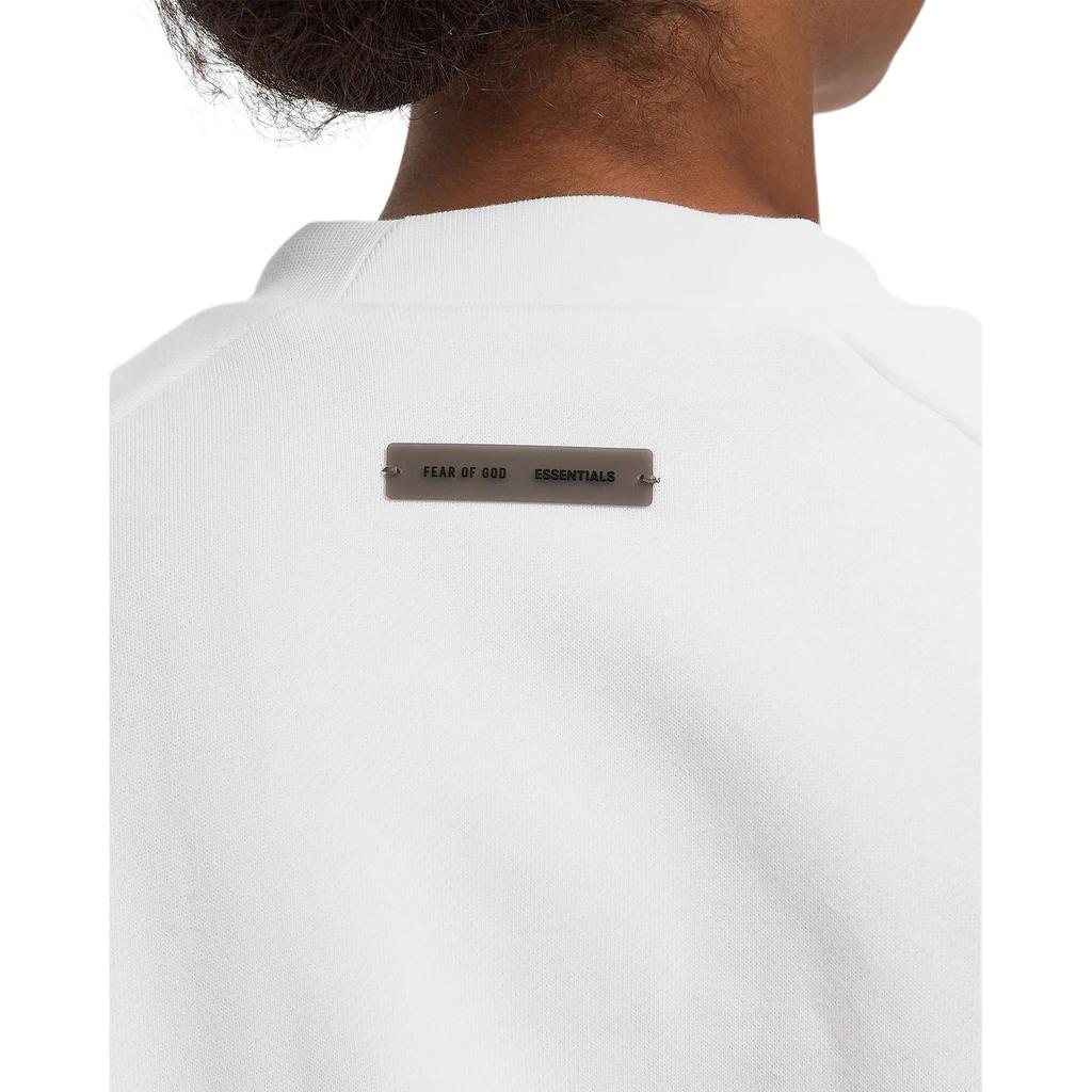 Fear of God Essentials Fleece Raglan Sleeve Ribbed Crewneck Logo Letter Solid Color Loose Long Sleeve Sweatshirt Women Sweatshirt 192SP257834FW
