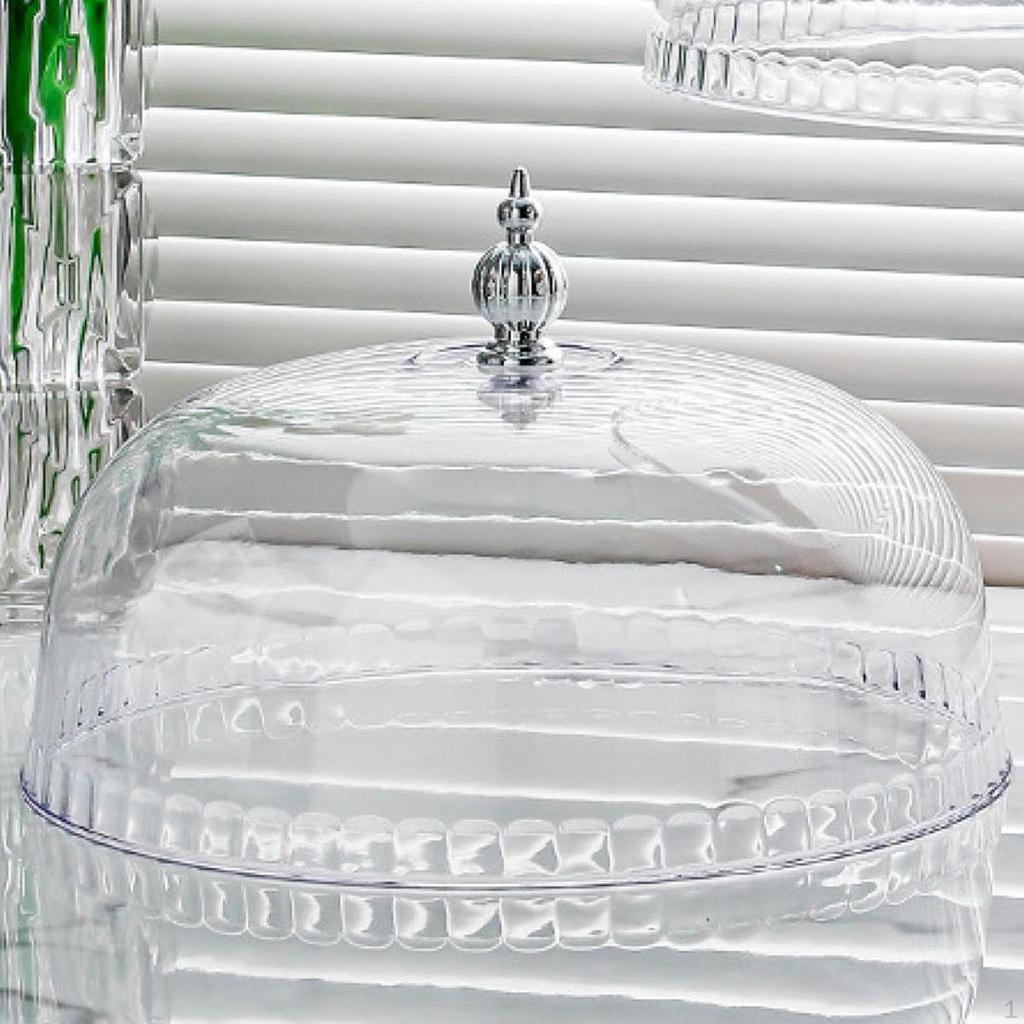 Cake Food Cover Dome Handle Resistant Plate Covered Pastel Puffer Puff Pastry Tap for