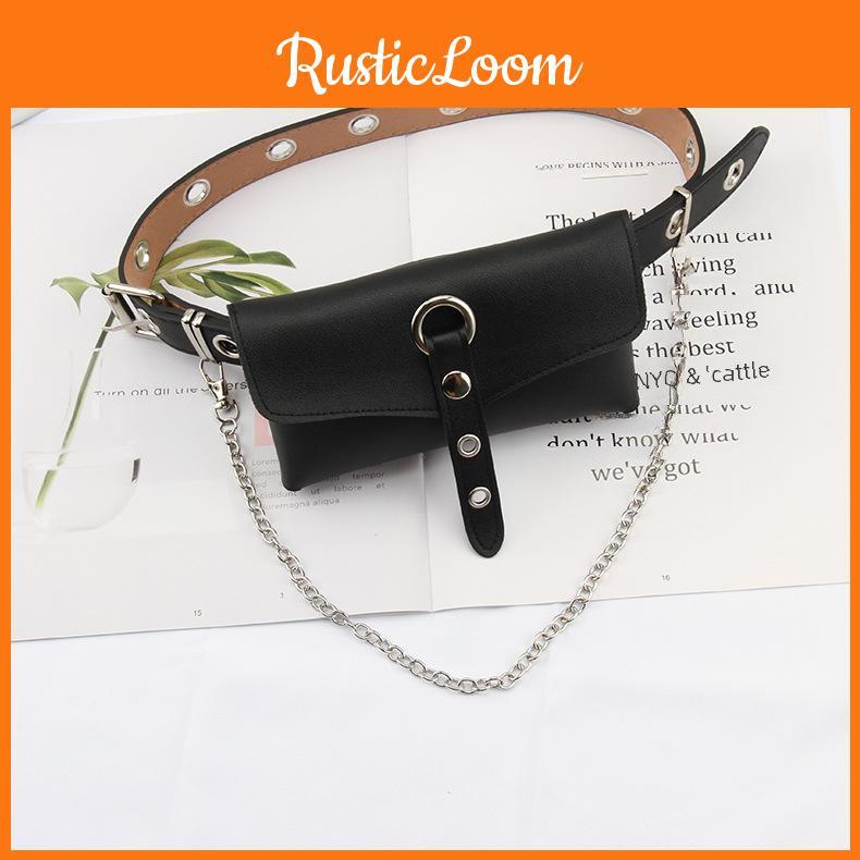 Bag Square Chain Belt Without Punching Square Buckle Suitable For Both Women Men