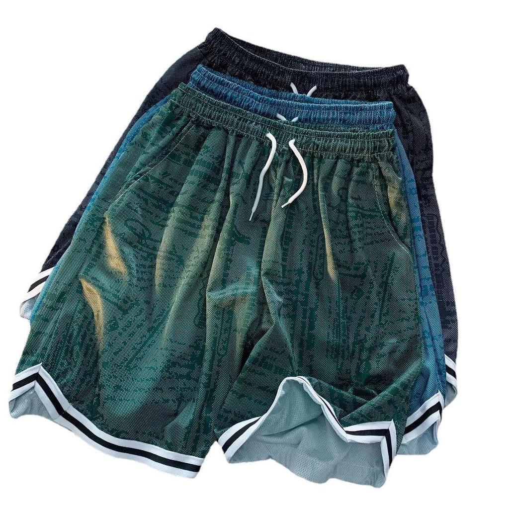 Schnelltrocknende Seidenshorts im Batik-Stil für Herren – trendige, lockere, lässige und vielseitige Sommerkleidung.