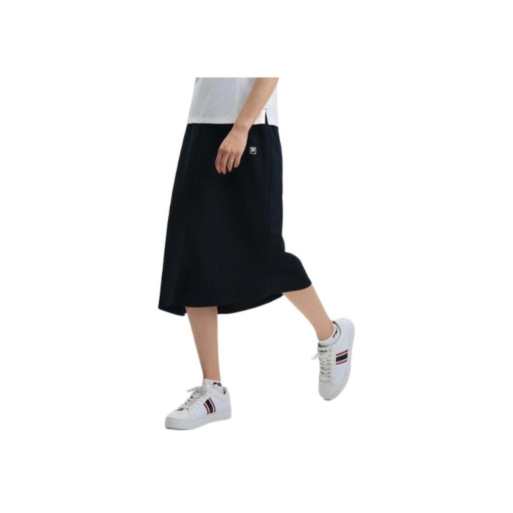 Fila Irregular Solid Color Casual Long Skirt Women Skirts Legendary-Blue F11W431306F-NV
