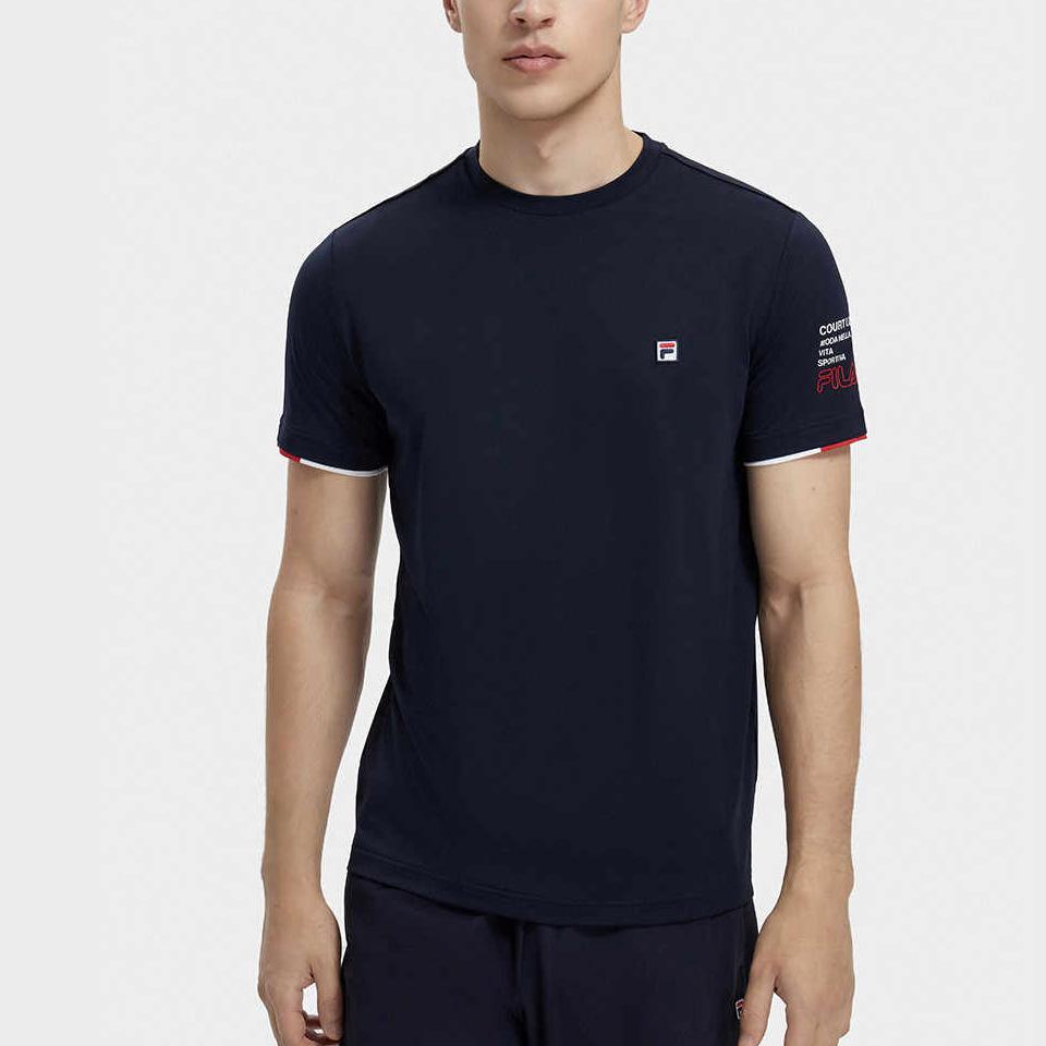 FILA Casual Fashion T-Shirt Men Tops Royal-Blue A51M423104BNV