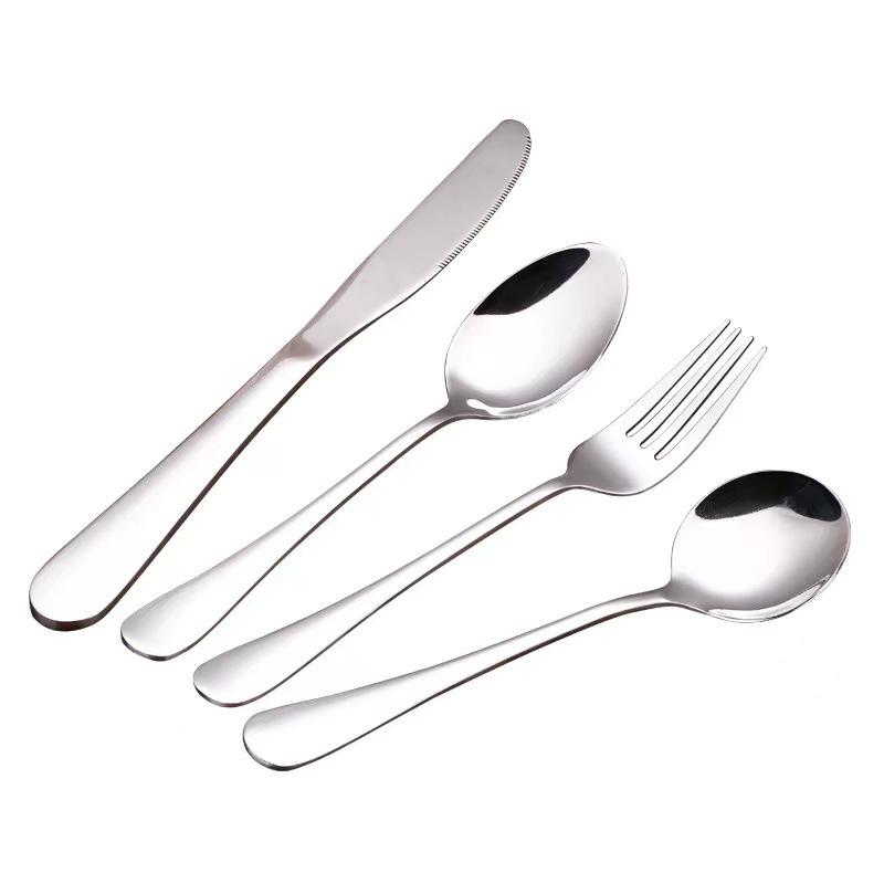 Stainless Steel Tableware Set Western Food Thickened Steak Knife Fork Spoon Coffee Dessert Spoon