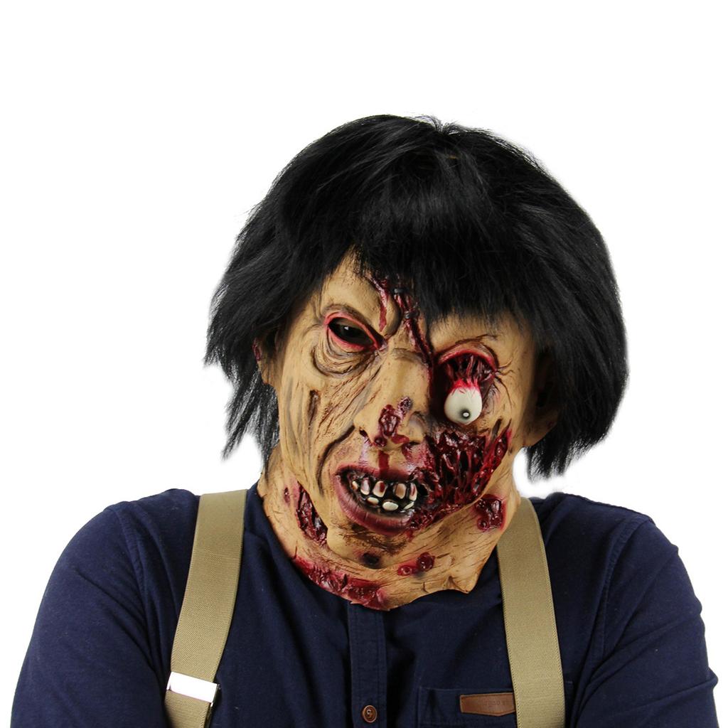 Halloween Mask Creepy Latex Clown Zombie Cosplay Party Horror Make Accessory Up