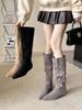 Autumn and winter new pointed thick heel short with thin temperament French fashion sexy beautiful boots