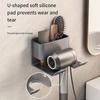 1pc No Drill Wall-Mounted Hair Dryer & Phone Holder - Suction Cup Installation, Space-Saving Bathroom Organizer with Sturdy Adhesive/Fixture