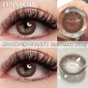 FUNSACHY 1 Pair Korean Lenses Colored Contact Lenses for Eyes Natural Round Black Brown Lens Beautiful Pupil Color Eye Contacts