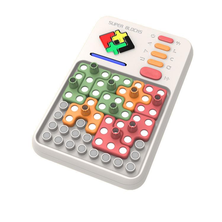 Super Building Blocks Huarong Road Children's Thinking Training Puzzle Electronic Assembled Puzzle Toy Puzzle Intelligence Game Machine