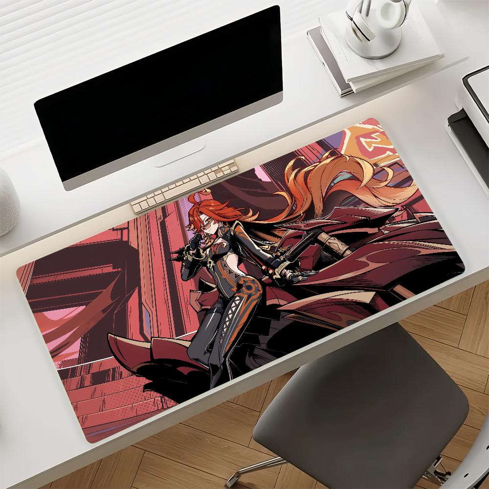 Game Mavuika Genshin Impact Mouse Pad Non-slip Rubber Gamer Balance Computer Mat Decoracion Deskmat Laptop Office Large