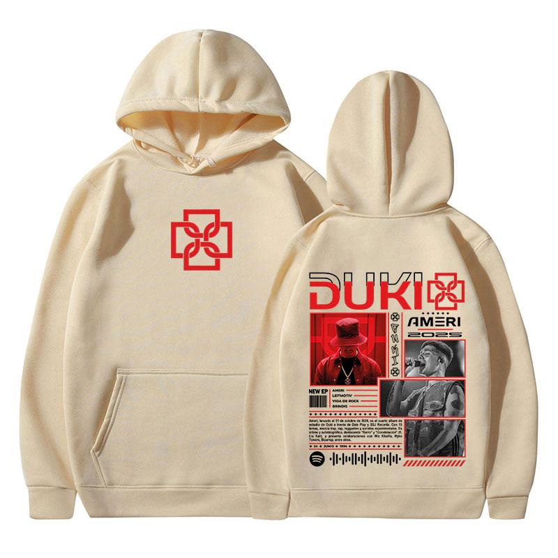 Rapper Duki Ameri World Tour  Hoodies Men's Women Fleece Casual Oversized Sweatshirt Fashion Hip Hop Long Sleeve Pullovers