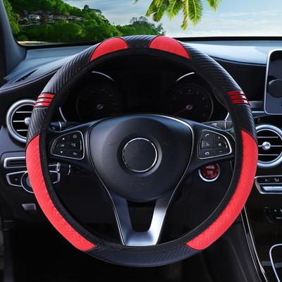 Leder Kleines Monster Cartoon Katze Auto ohne Innenring Lenkradbezug Autozubehör 14,5-15ZOLL
