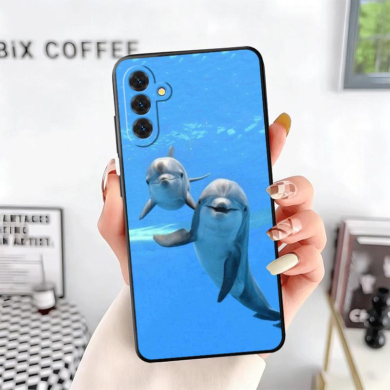 Ocean Cute Dolphin Soft Phone Case for Samsung A17 A37 A57 A16 A26 A36 A56 A15 A25 A35 A55 A14 A24 A34 A54 A13 A23 A33 A53 A52 A