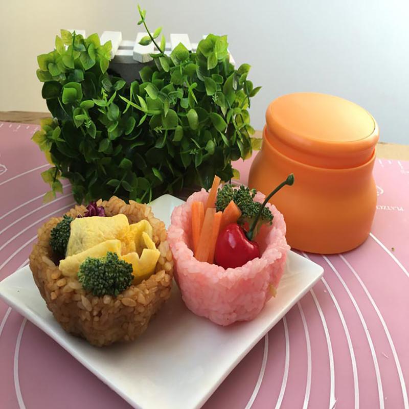 Japanische Reis Form DIY Kunststoff Reis Ball Tasse Mold Maker Kreative Sushi Mold Maker Für Kind Küche Sushi Werkzeuge