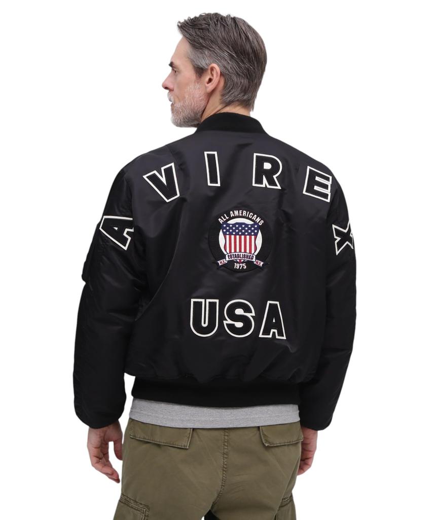 Avirex 50th Anniversary SIGNATURE BIG LOGO Signature Big Logo Size L 010 Black MA-1 MA-1 Men's 783-5952019