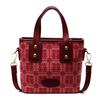Bag women's spring and summer new contrasting color bucket bag casual red handbag embroidered women's bag wedding bag