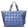 Large Capacity Quilted Tote Bags for Women Solid Color Women's Shoulder Bag for Gym Travel Fashionable Nylon Winter Padded Handbag