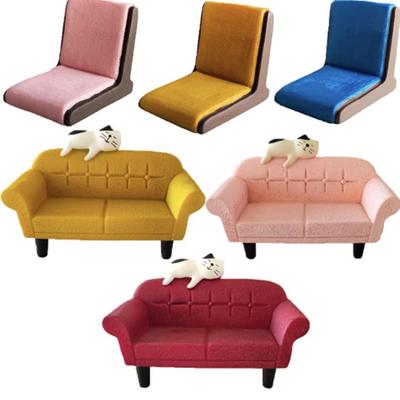 Red Sofa Chair Cat Miniature - Japanese ZAKKA INS Creative Ornament Resin Figure