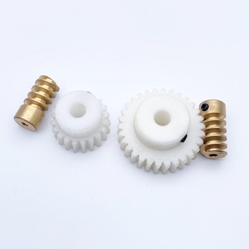 1:20 1:30 1M 6mm Plastic Worm Gear Copper Worm Set