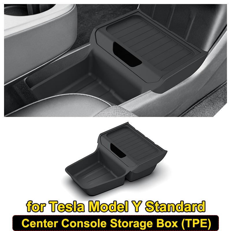 for Tesla Model Y Standard 2026 Accessories Center Console Storage Organizer Box Armrest Box Storage Tray Protection Mat