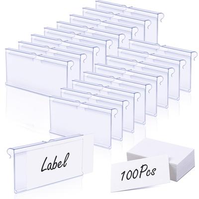 10/30pcs Label Holder, PVC Price Label Holder Clear Plastic Reusable, Suitable For Large Shopping Malls, Supermarkets, Shops