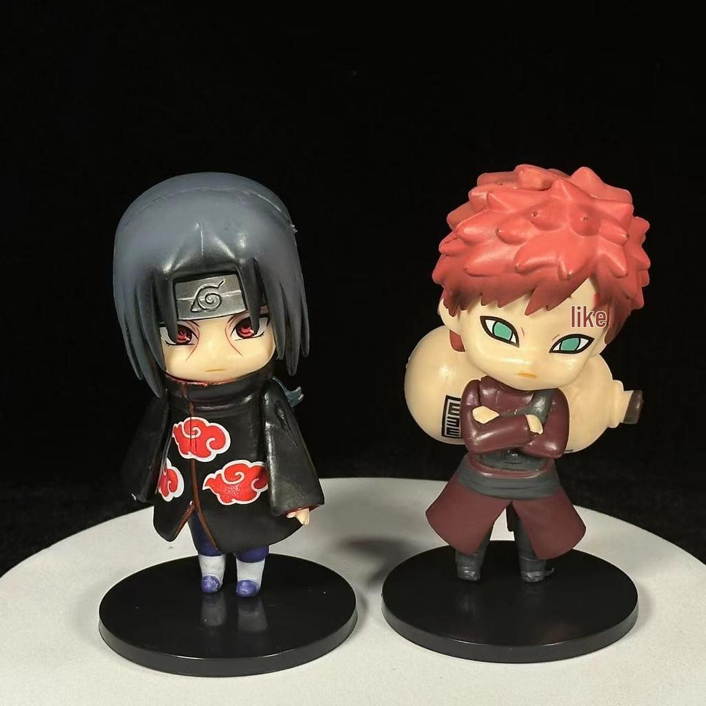 Q-Version Naruto Car Ornaments: Set of 6 Figurines - Itachi, Gaara, Naruto, Sasuke & Kakashi Dolls.
