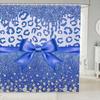 Pink Bow Glitter Shower Curtain Abstract Leopard Girl Bow Glitter Bathroom Bathtub Curtain A Variety Of Optional
