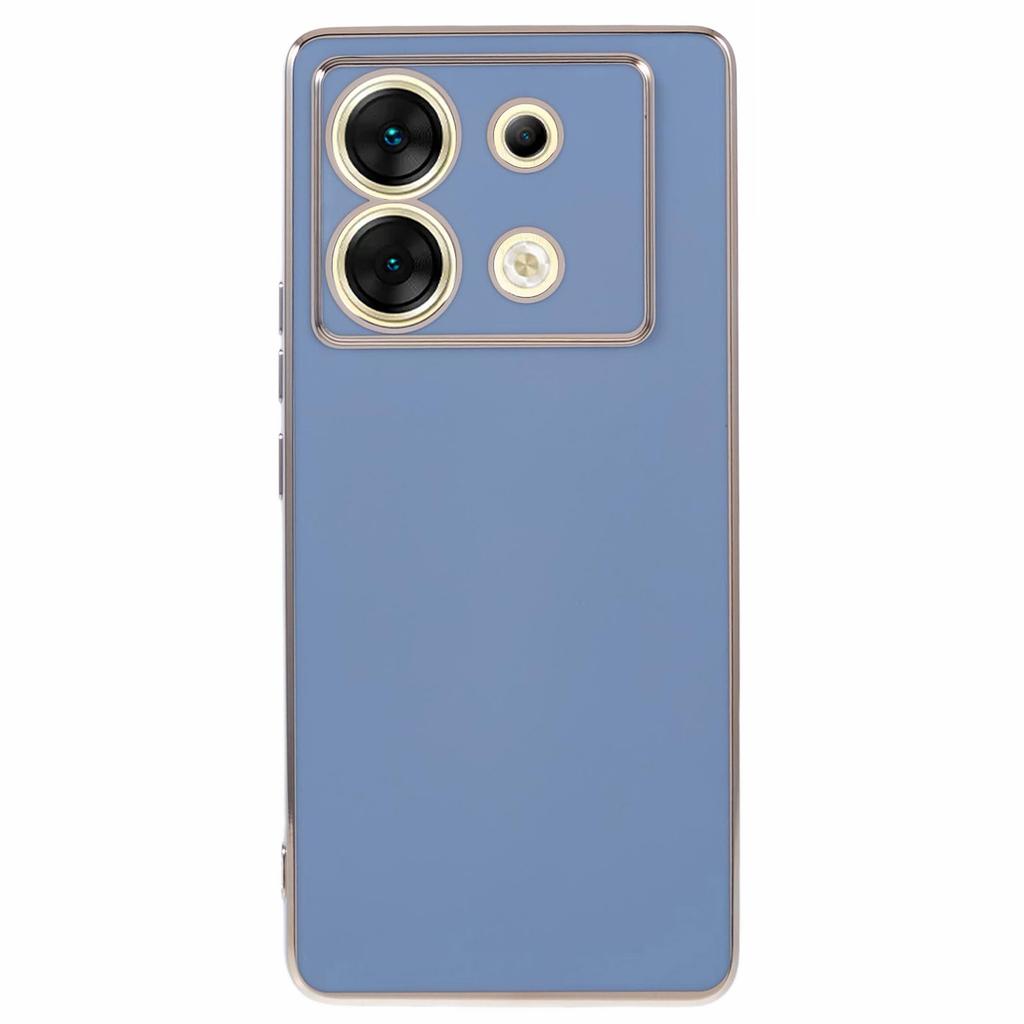 For Infinix Zero 30 5G Case Glossy TPU Phone Cover Electroplate Golden Edging