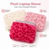 Plush Notebook Computer Sleeve Heart Pattern Protective Device Case Tablet Sleeve  Daily Commuting
