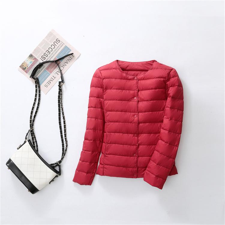 Women's Luxury European Lightweight White Duck Down Jacket - Warm, High-Quality Layering Coat