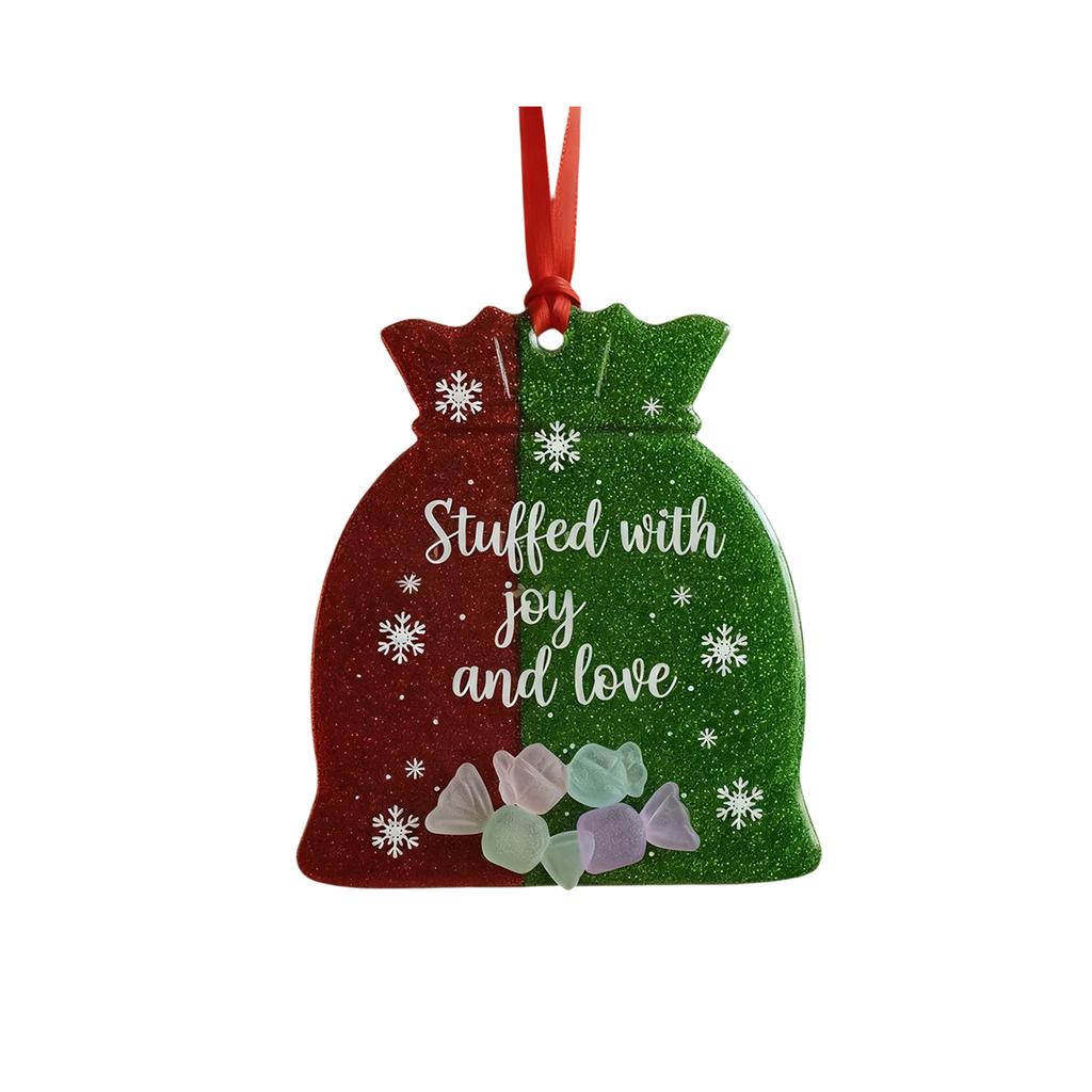 2D Acrylic Christmas Ornaments Hanging Ornaments Suitable For Christmas Tree Decoration