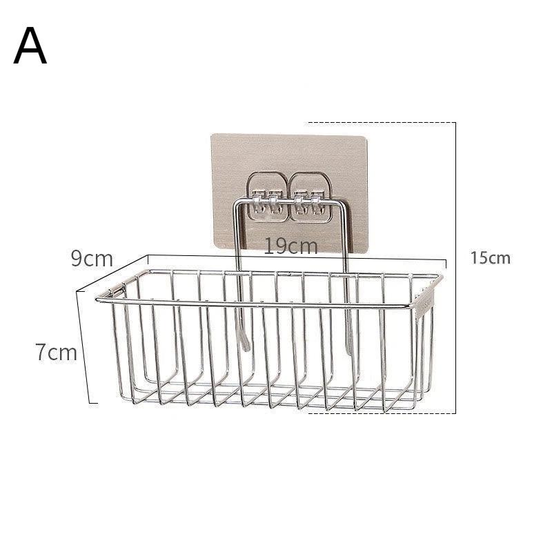 Stainless Steel Kitchen Drain Rack Drain Basket Sink Side Rack Storage Multifunctional Kitchen Bathroom Drain Rack Household