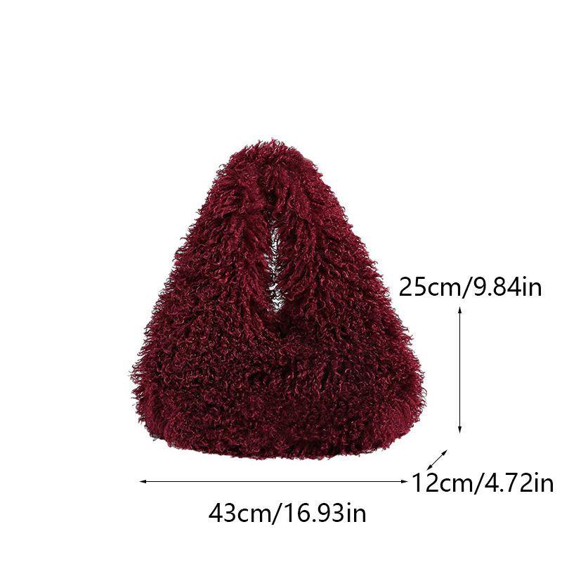 Yogodlns Luxury Fluffy Tote Women Shoulder Bag Lamb Wool Faux Fur Hobo Bags for Winter Large Capacity Shopper Plush Designer Handbags