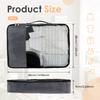 4 Pcs Travel Compressed Packing Cubes Storage Bag With Shoe Bag Mesh Waterproof Portable Suitcase Handbag Luggage Organizer
