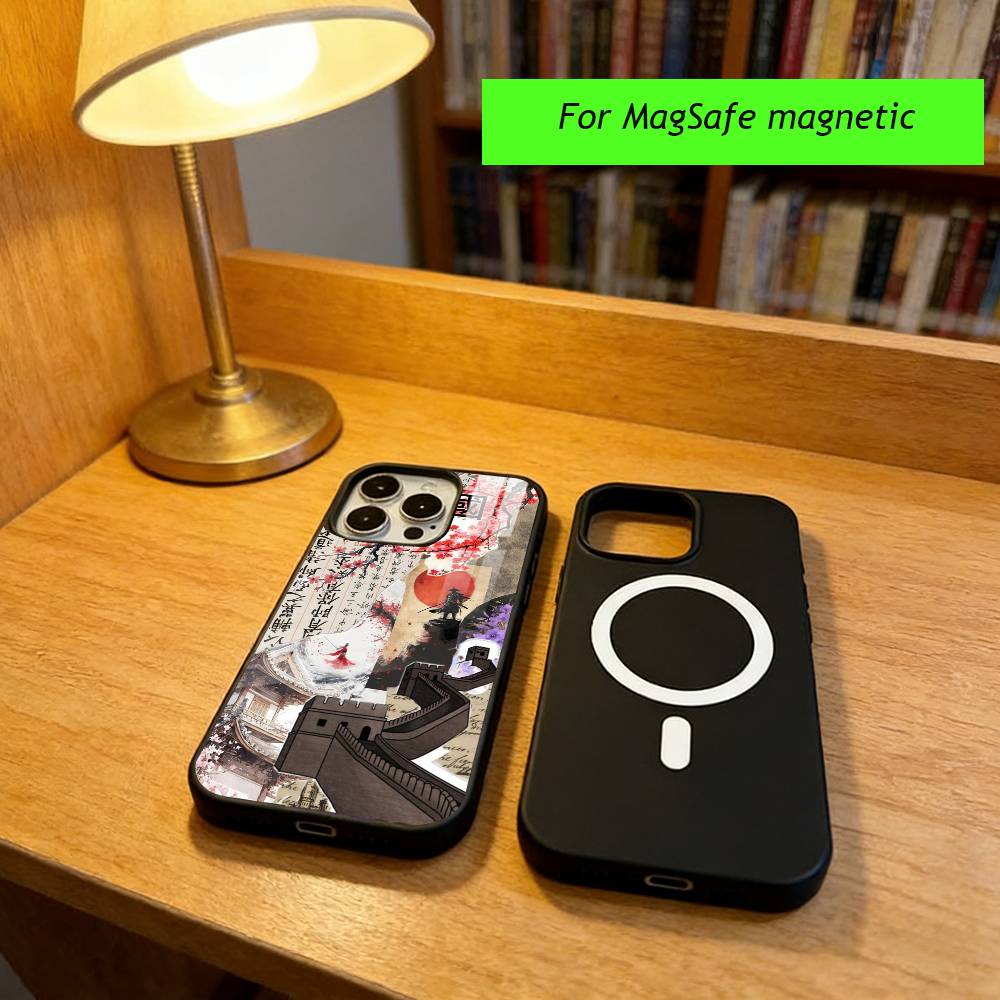 Retro Chinese collage-style patterns Phone Case For iPhone17,16,15,14,13,12,11 Plus,Pro Magnetic For Magsafe Wireless Charging iPhone13PROMAX