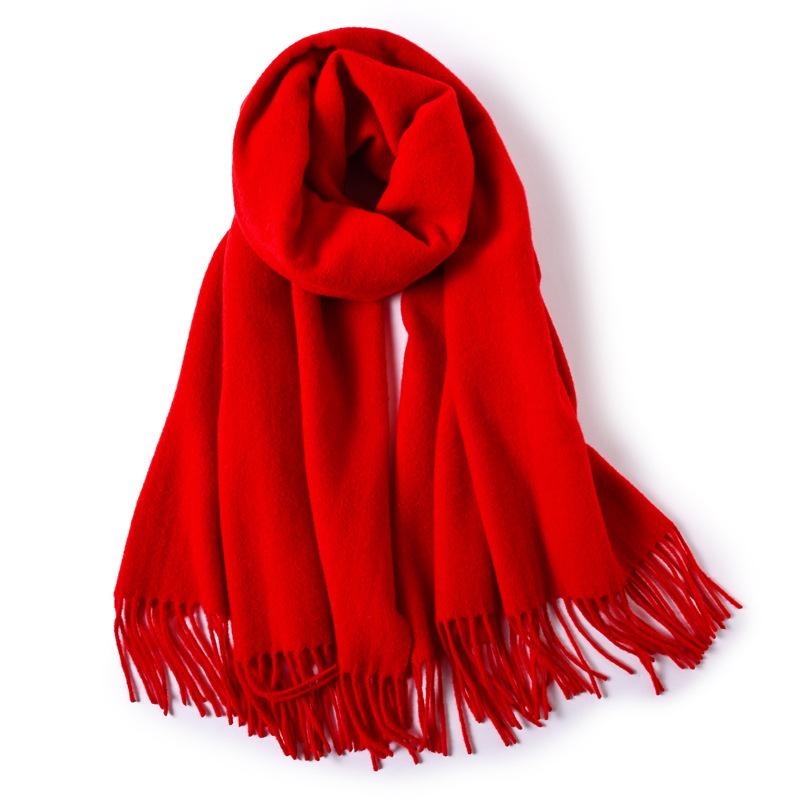 Pure Wool Scarf Winter Men and Women Senior Couple Grey Scarf Shawl Gift Boyfriend Birthday Gift
