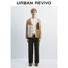 UR Men's 2025 Fall Retro Color Block V-Neck Knit Cardigan