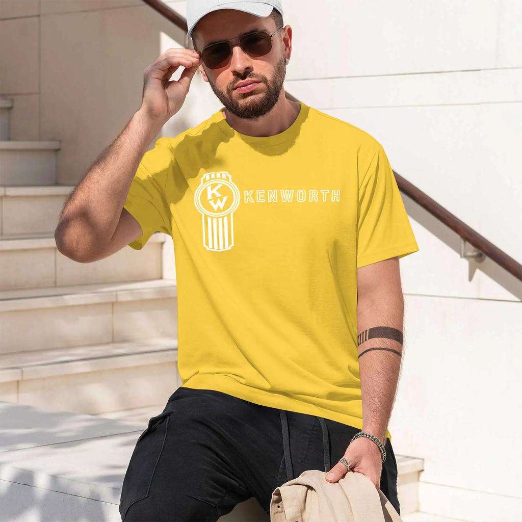Kenworth Truck Logo 2026 New Fashion Heavyweight Hot Selling Retro Printed Pattern Fun Round Neck Tshirt For Daily Comfort