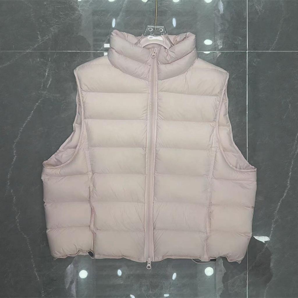 New ribs down vest women's thickened loose stand-up collar white duck down fashion vest tide