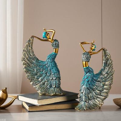 Creative Peacock Dance Resin Handicraft Ornament Wedding Room Home Living Room TV Cabinet Entrance Light Luxury Decoration