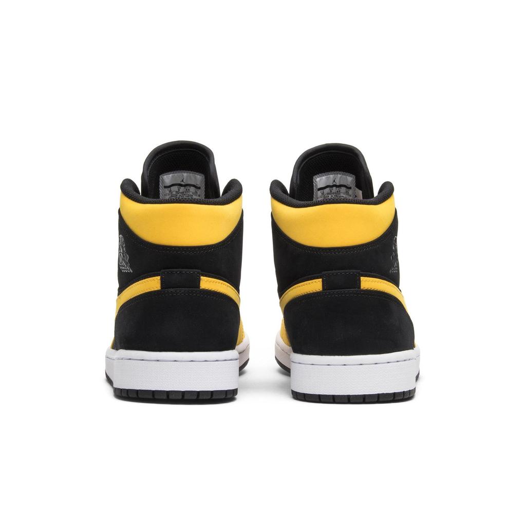 Air Jordan 1 Retro Mid 'Reverse New Love' (Unisex) Black / University Gold / White Vintage Basketball Shoes 554724 071